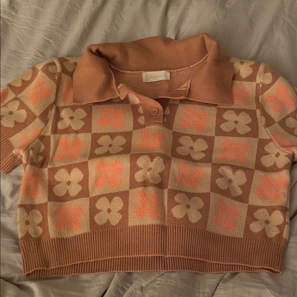 Altar'd State Pink and Beige Sweater